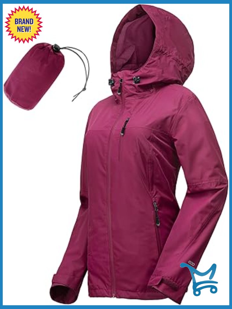 Lightweight Waterproof Rain Jacket With Hood Cycling Windbreaker